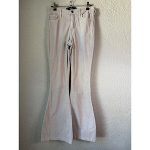 Hollister High Rise Flare Corduroy Pants Women Size Beige